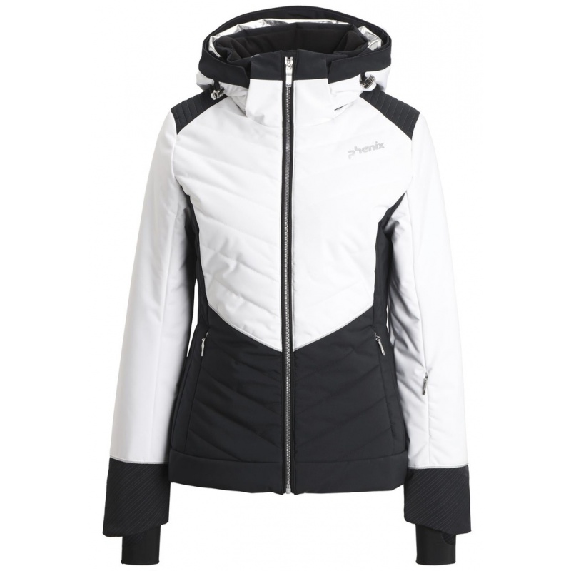 Dámská lyžařská bunda Phenix Grace Dianthus Jacket barva bílo-černá WT