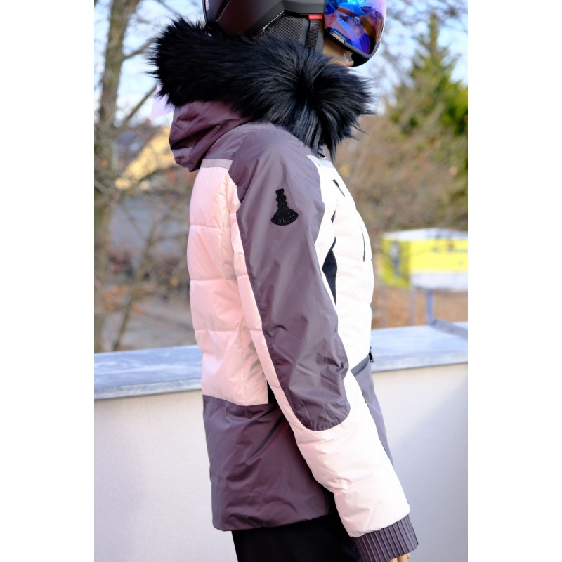 Dámská lyžařská bunda Phenix Grace 5D-Moonlight Jacket barva WT model 2024 + Mývalí kožešina PHENIX FUR RACOON černá