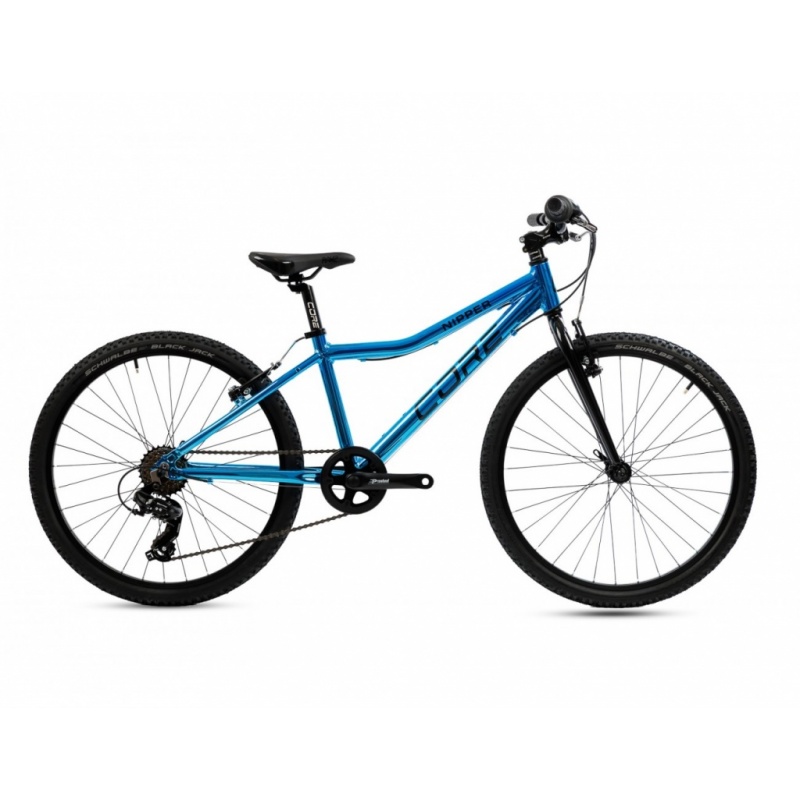 Dětské kolo CORE 24" Al Nipper,1x8s - chromovaný modrý, váha 9,6kg