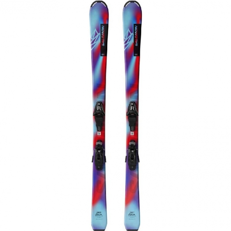 Lyže dětské salomon QST duhové 100 až 120cm