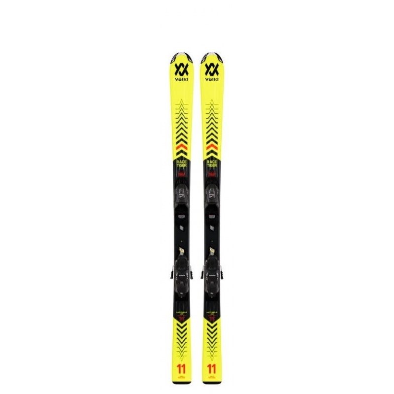 lyže Völkl Racetiger žluté 70 až 150cm s vázáním Marker