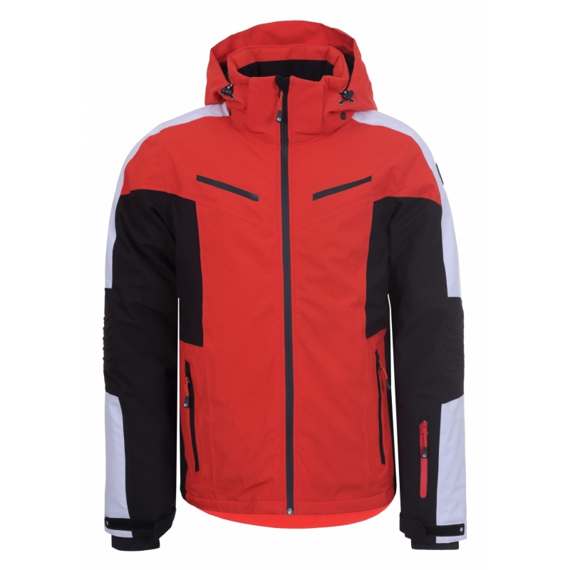 Pánská lyžařská bunda ICE PEAK Fieldon barva červeno-černo-bílá