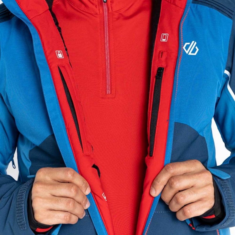 Pánská lyžařská bunda Dare2B Pivotal II modrá s červenou